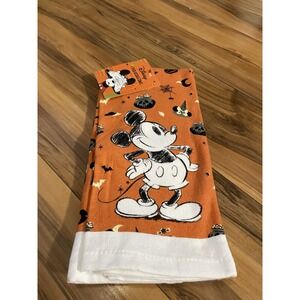 Disney MICKEY MOUSE FALL 2 PACK Hanging Kitchen TOWEL NEW Disney‎ Orange Black